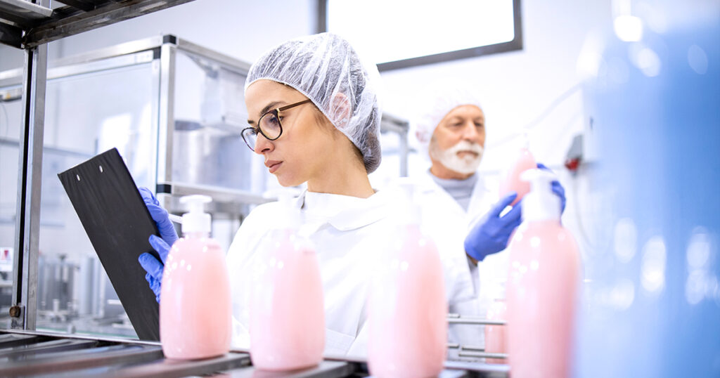 produção de cosméticos